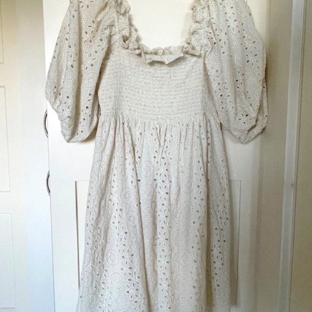NWT Cleobella Eyelet Smocked Mini Dress
